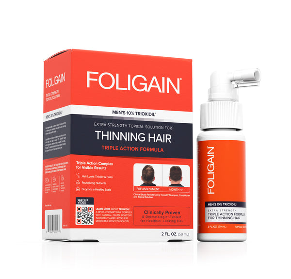 FOLIGAIN Triple Action Complete Formula For Thinning Hair For Men 10% Trioxidil - FOLIGAIN