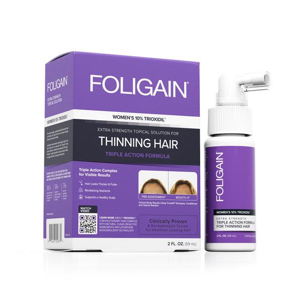 FOLIGAIN Triple Action Complete Formula For Thinning Hair For Women with 10% Trioxidil - FOLIGAIN