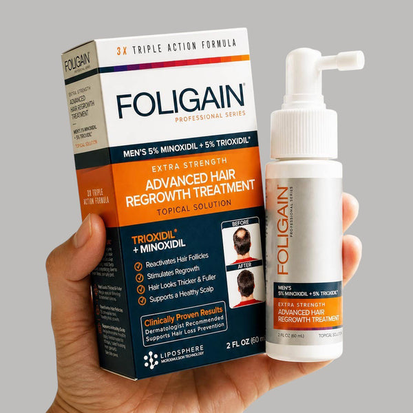 FOLIGAIN® 高级生发 男士 5% 米诺地尔 + 5% TRIOXIDIL®