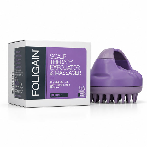 FOLIGAIN® 头皮治疗去角质器和按摩器 紫色
