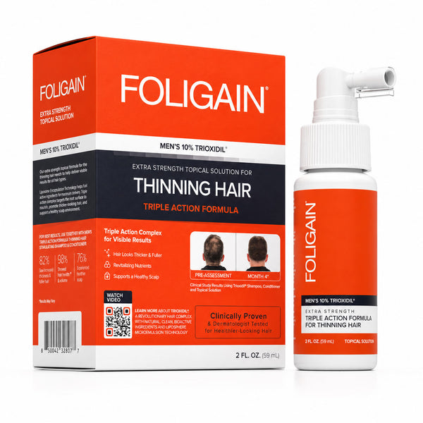 FOLIGAIN® 三重作用完整配方 男士稀疏头发 10% TRIOXIDIL®