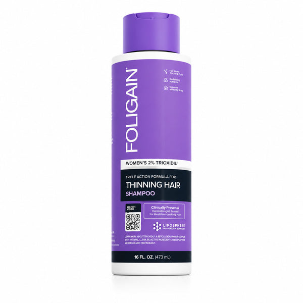 FOLIGAIN® 三重作用洗发水 女士稀疏头发 2% TRIOXIDIL® 473毫升