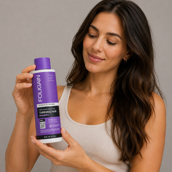 FOLIGAIN® 三重作用洗发水 女士稀疏头发 2% TRIOXIDIL® 473毫升
