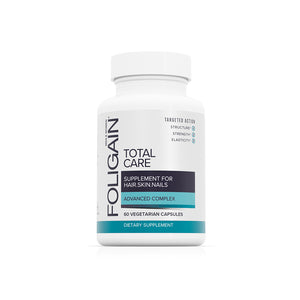 FOLIGAIN TOTAL CARE Supplement for Thinning Hair, Skin & Nails 60 Vegetarian Capsules - FOLIGAIN