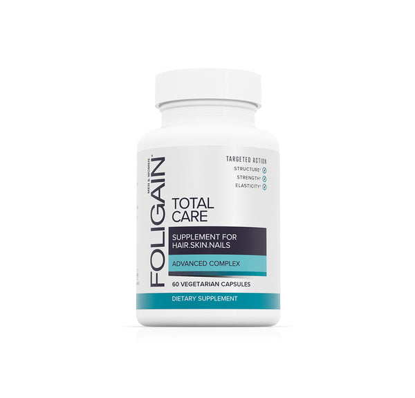 FOLIGAIN TOTAL CARE Supplement for Thinning Hair, Skin & Nails 60 Vegetarian Capsules - FOLIGAIN