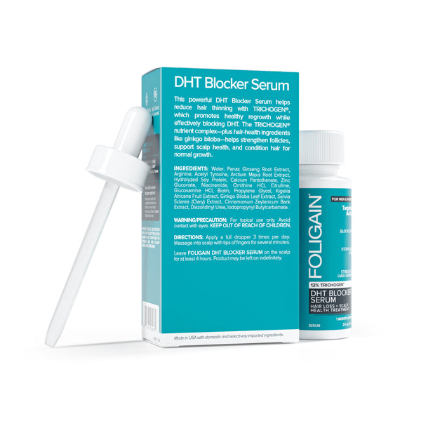 FOLIGAIN Hair Regrowth DHT Blocker Serum with 12% Trichogen®