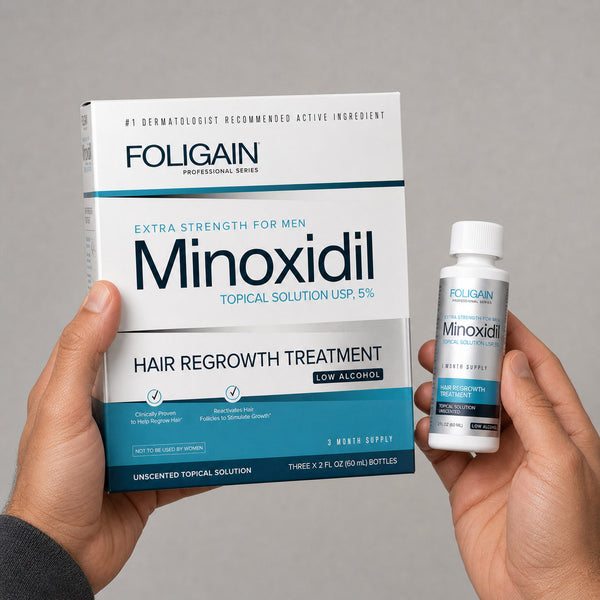 FOLIGAIN® 低酒精米诺地尔 5% 男士生发治疗 3个月供应