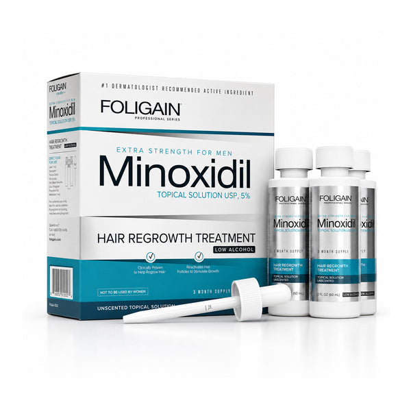 FOLIGAIN® 低酒精米诺地尔 5% 男士生发治疗 3个月供应