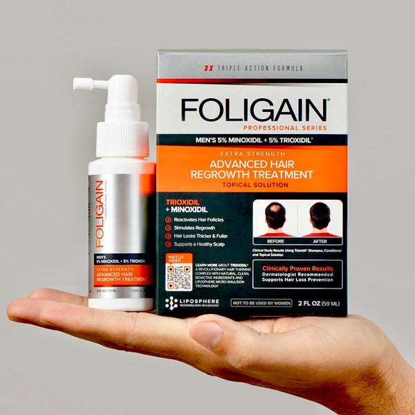 FOLIGAIN Advanced Hair Regrowth For Men Minoxidil 5% + Trioxidil 5% - FOLIGAIN