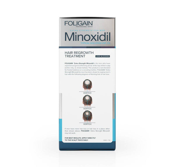 FOLIGAIN Low Alcohol Minoxidil 5% Hair Regrowth Treatment For Men 12 Month Supply