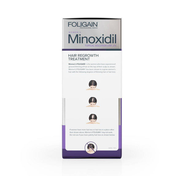 FOLIGAIN Minoxidil 2% Hair Regrowth Treatment For Women 12 Month Supply