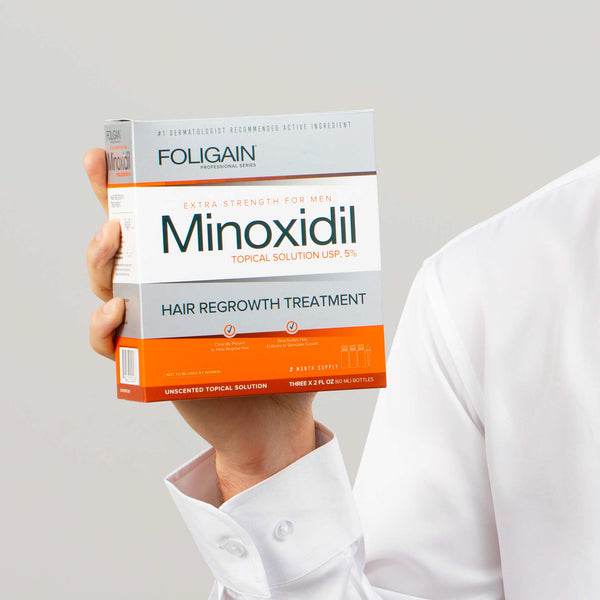 FOLIGAIN® Men's Hair Regrowth Kit with TRIOXIDIL® 10% and Minoxidil 5%