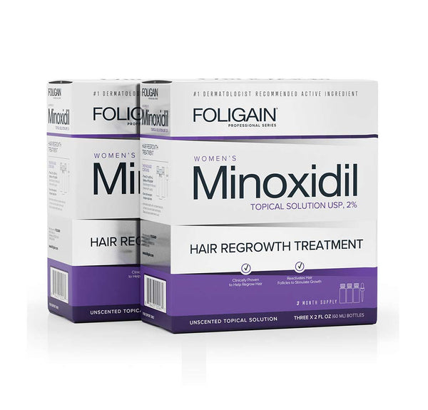 FOLIGAIN Minoxidil 2% Hair Regrowth Treatment For Women 6 Month Supply