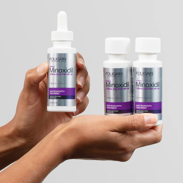 FOLIGAIN Minoxidil 2% Hair Regrowth Treatment For Women 12 Month Supply